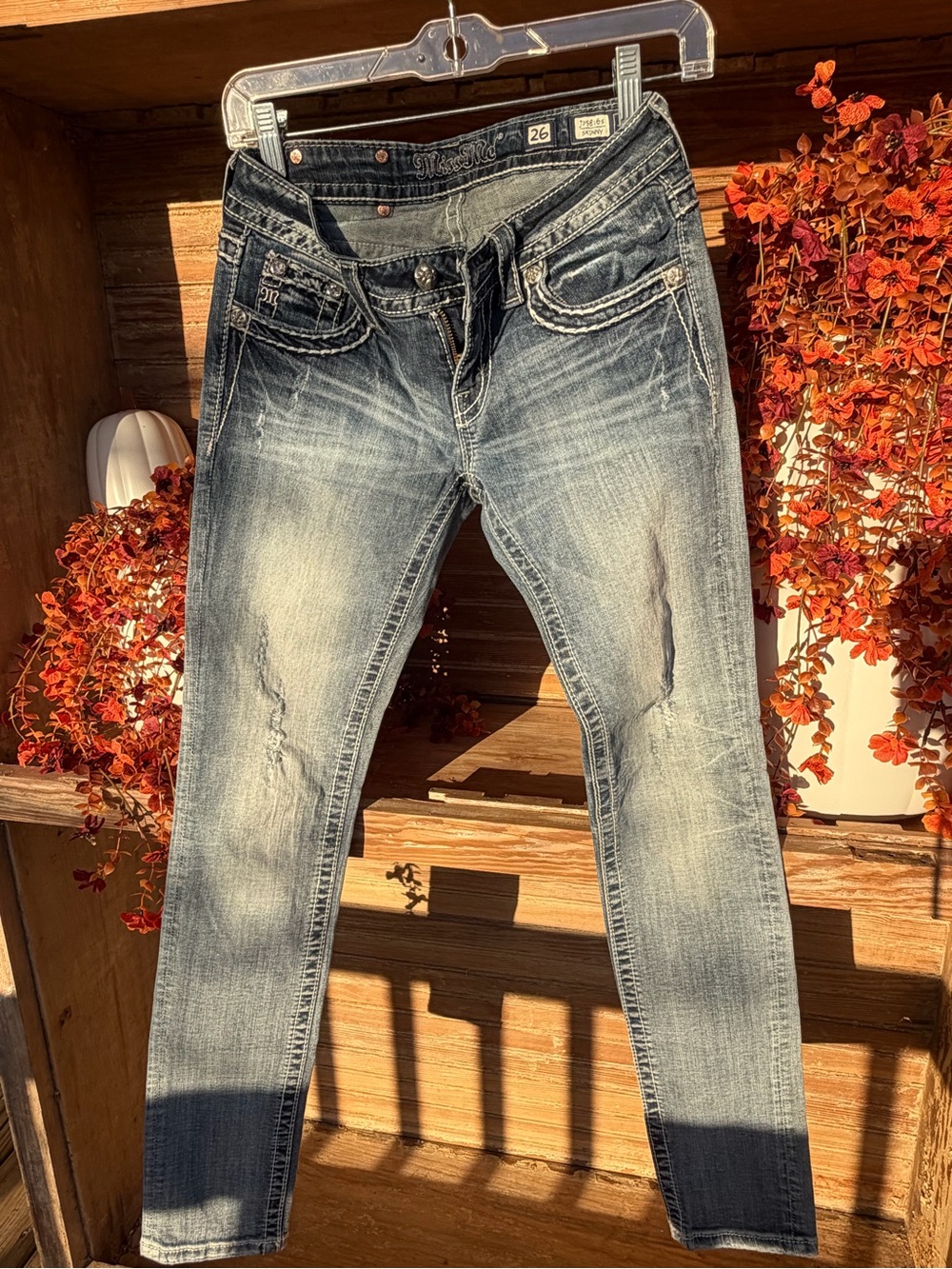 Miss Me Light Faded Blue Skinny Jeans